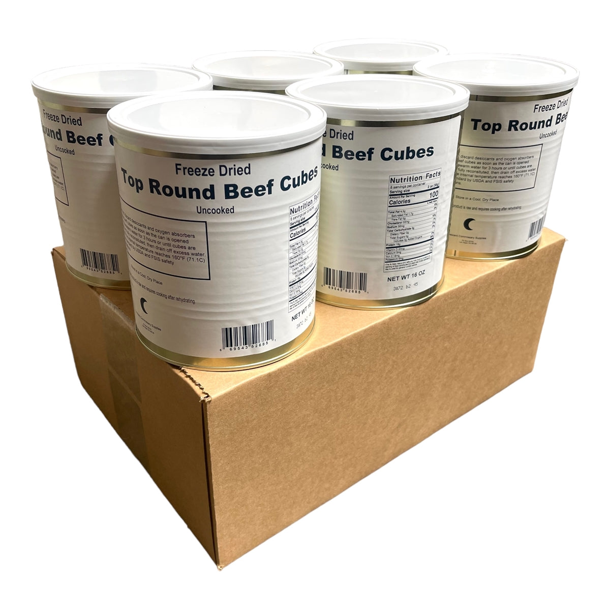 Military Surplus Freeze Dried Top Round Beef Cubes (SC)
