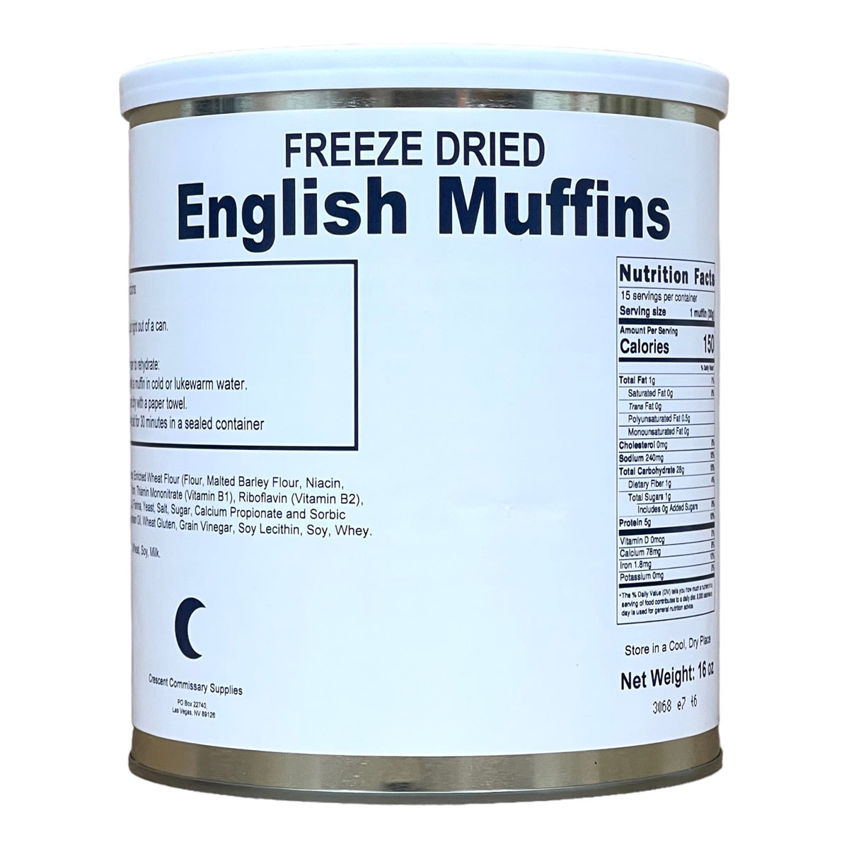 Military Surplus Freeze Dried English Muffins (SC)