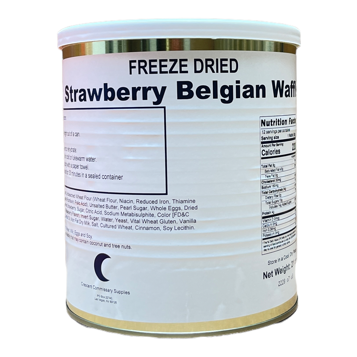 Freeze Dried Strawberry Belgian Waffles (SC)