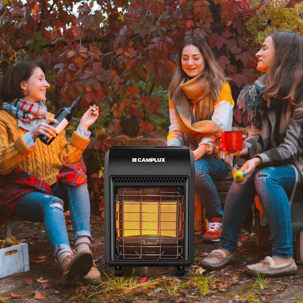 Camplux Portable Heater, Adjustable 6000 to 18000 BTU, Compact Control Dial, Outdoor Propane Heater