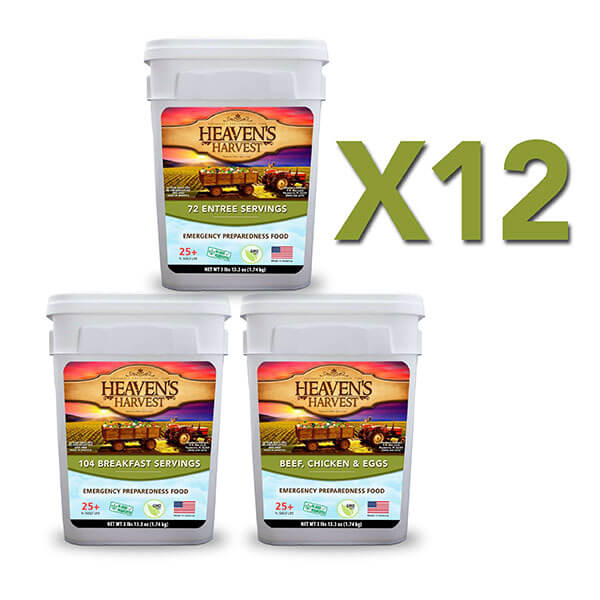 Combo Kit - Breakfast, Entree + Protein - 12 Months - Emergency Survival Food Kit (SC)