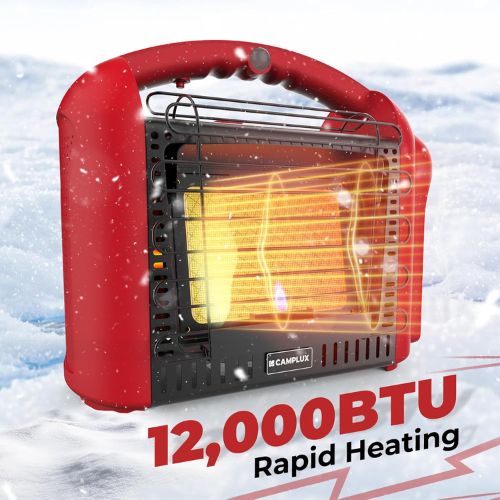 Camplux Portable Heater, Quick Heat 12000 BTU for Camping and Garage, Outdoor Propane Heater BH1501R