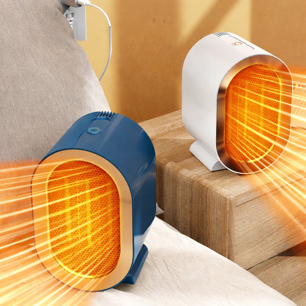 1200W Portable Electric Heater Desktop Fan Heater Mini Warm Air Blower for Home