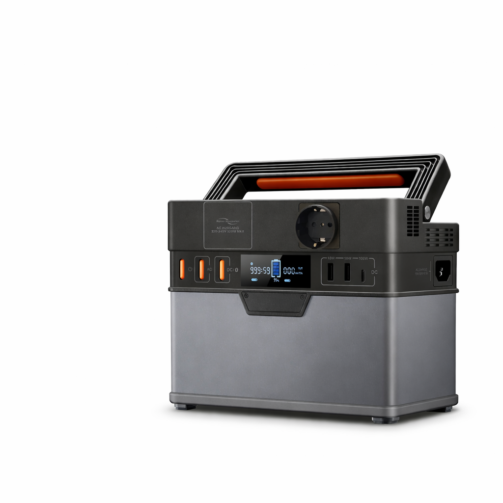 300W Portable Power Station 288Wh Backup Battery Pure Sine Wave AC Outlets 500W