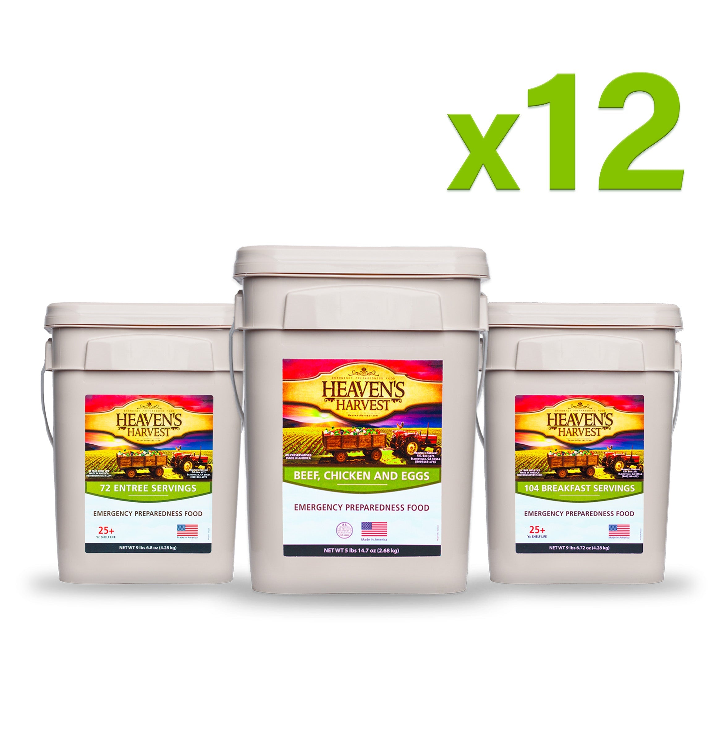 Combo Kit - Breakfast, Entree + Protein - 12 Months - Emergency Survival Food Kit
