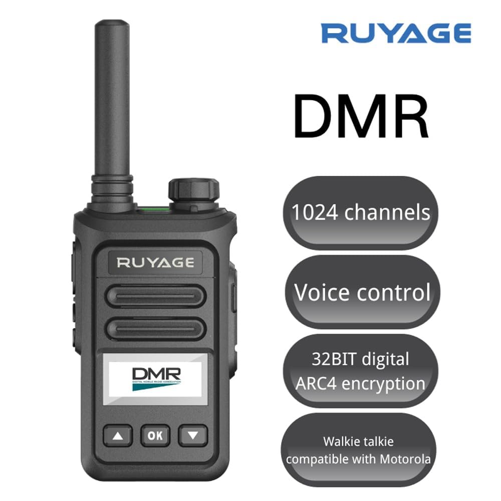 RUYAGE DMR UHF Digital Walkie Talkie | 1024 Channel Long Range Two Way Radio