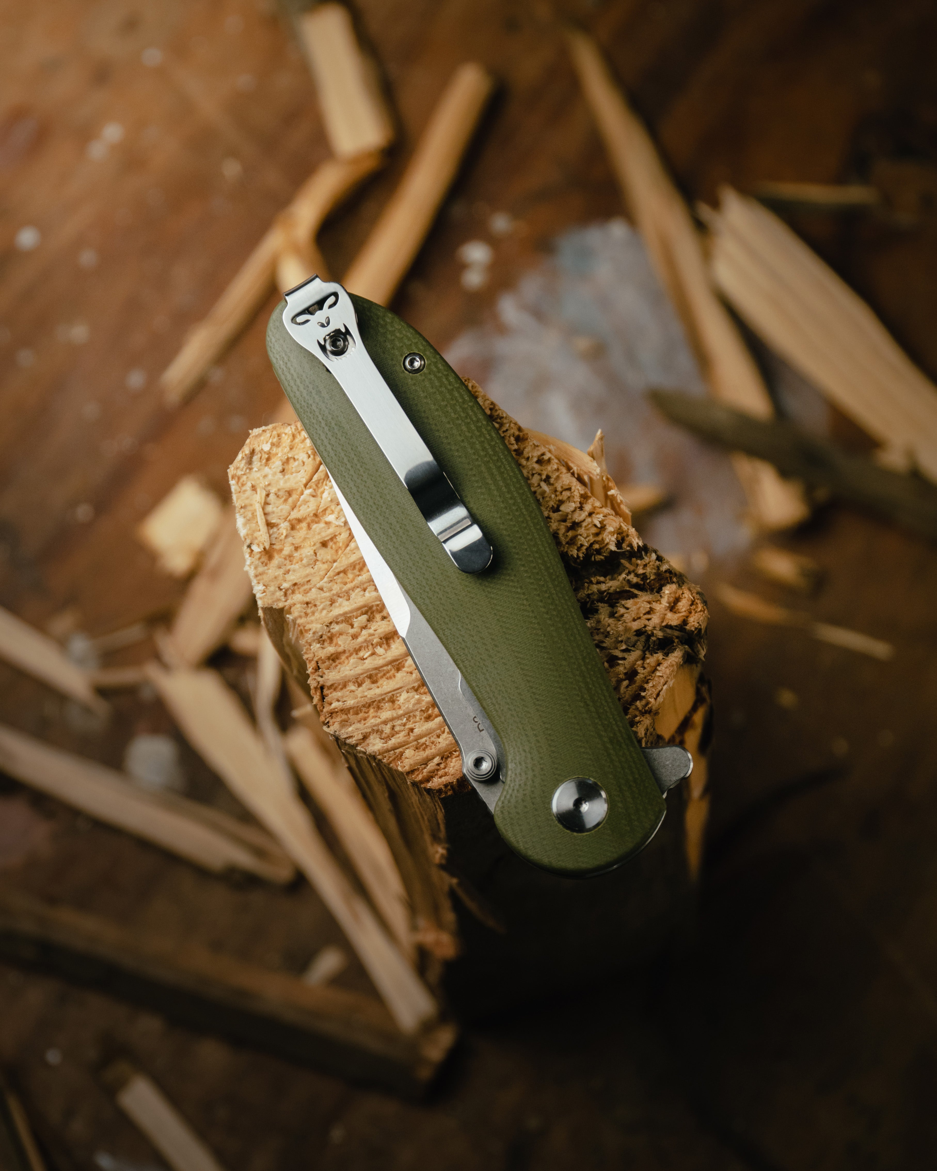 The Straight Back Folding Pocket Knife Giftset for Men and Women (Silver and Green) (SC)