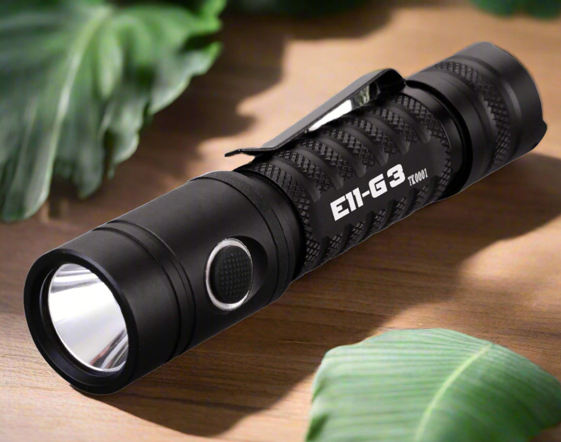 best rechargeable edc flashlight Huccbs 2P Flashlights High Lumens 1800, Magnetic Base for Work Its durable body is travel Powertac E11-G3 2020 Lumen Rechargeable