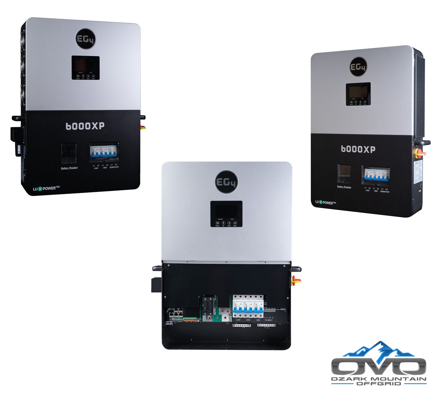 2.2KW Complete Offgrid Solar Kit + 6K EG4 6000XP Inverter + 14.3KW 48V EG4 Lithium Indoor Wall Battery + 2.2KW Solar with Roof Mounting Rails and Wiring (SC)
