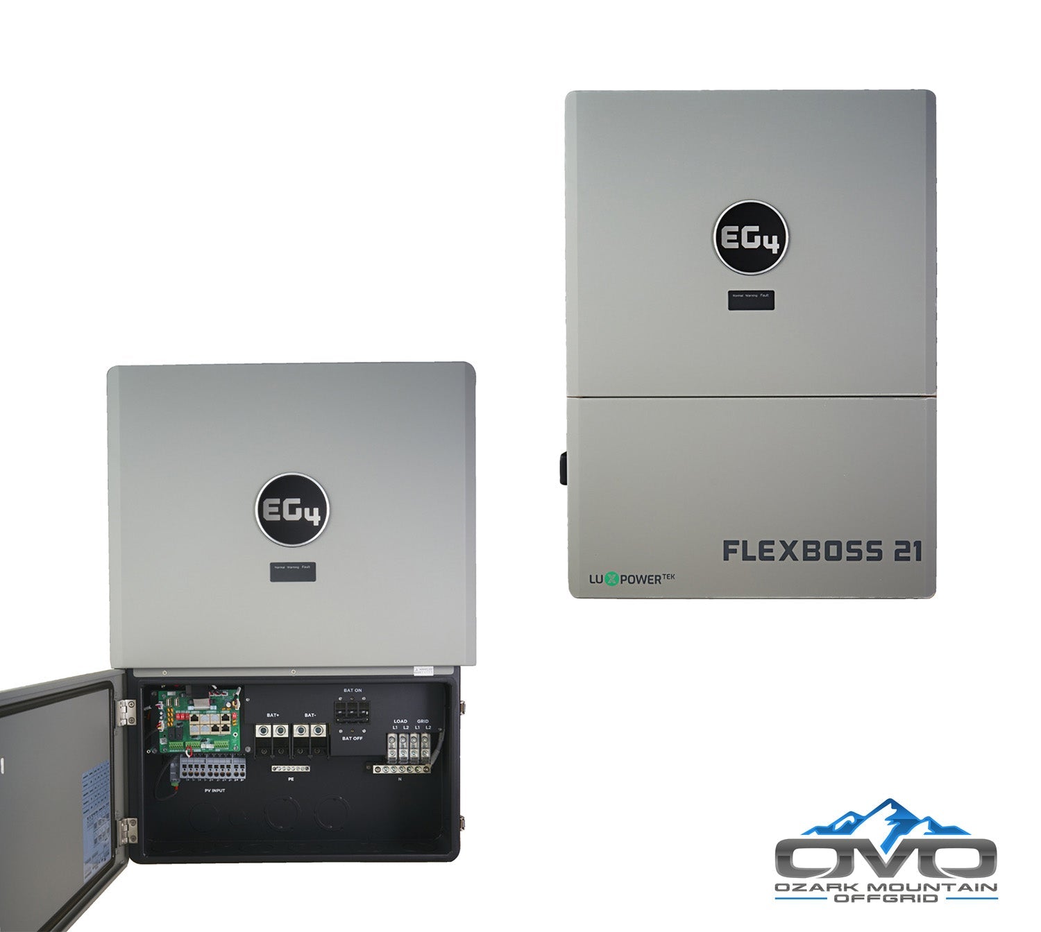 10KW Complete Offgrid Solar Kit + EG4 FlexBOSS21 + 14.3KW 48V EG4 Lithium Indoor Wall Battery + 11KW Solar with Ground Mount and Wiring (SC)
