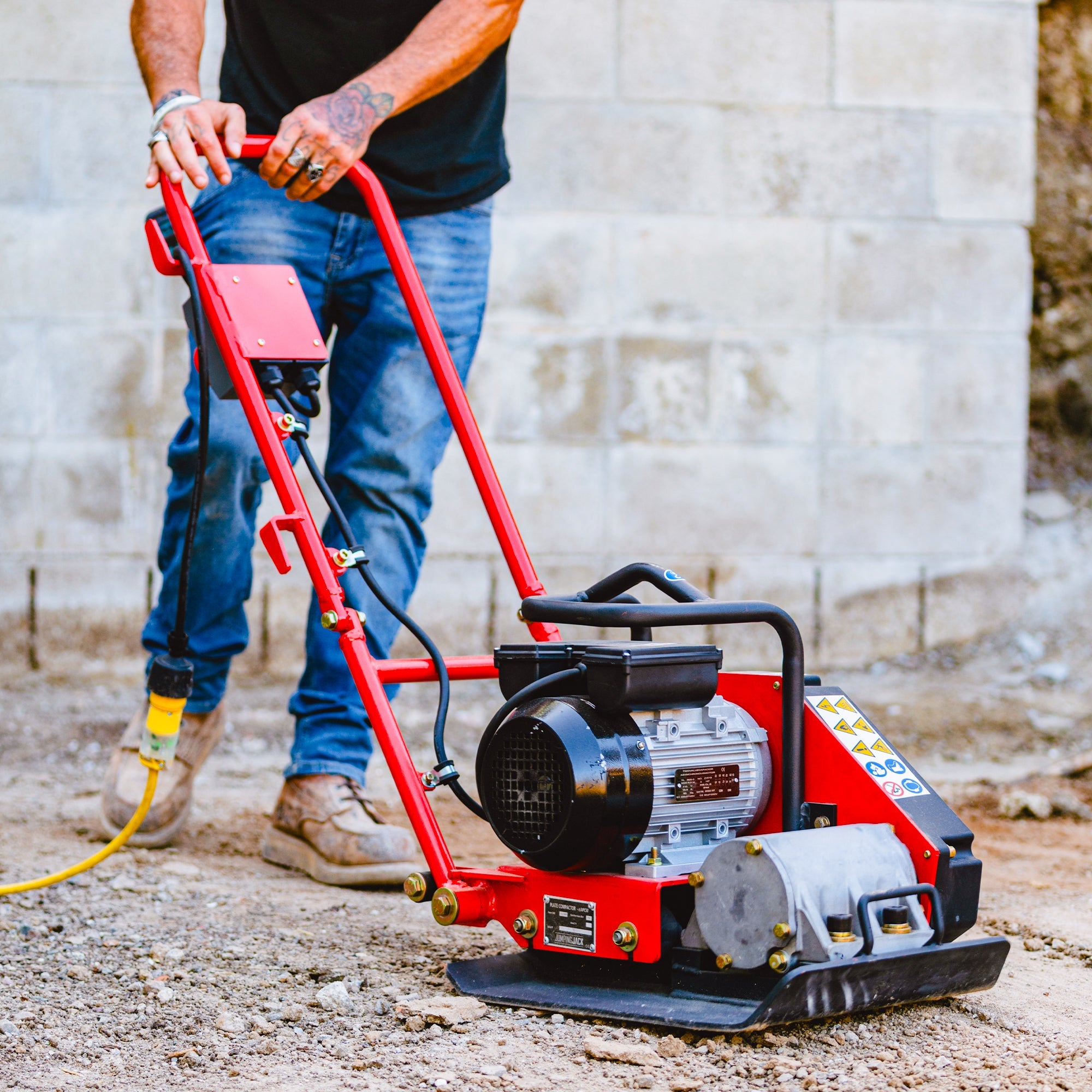 2 HP Electric Vibratory Plate Compactor Tamper for Gravel Soil Compaction (SC)