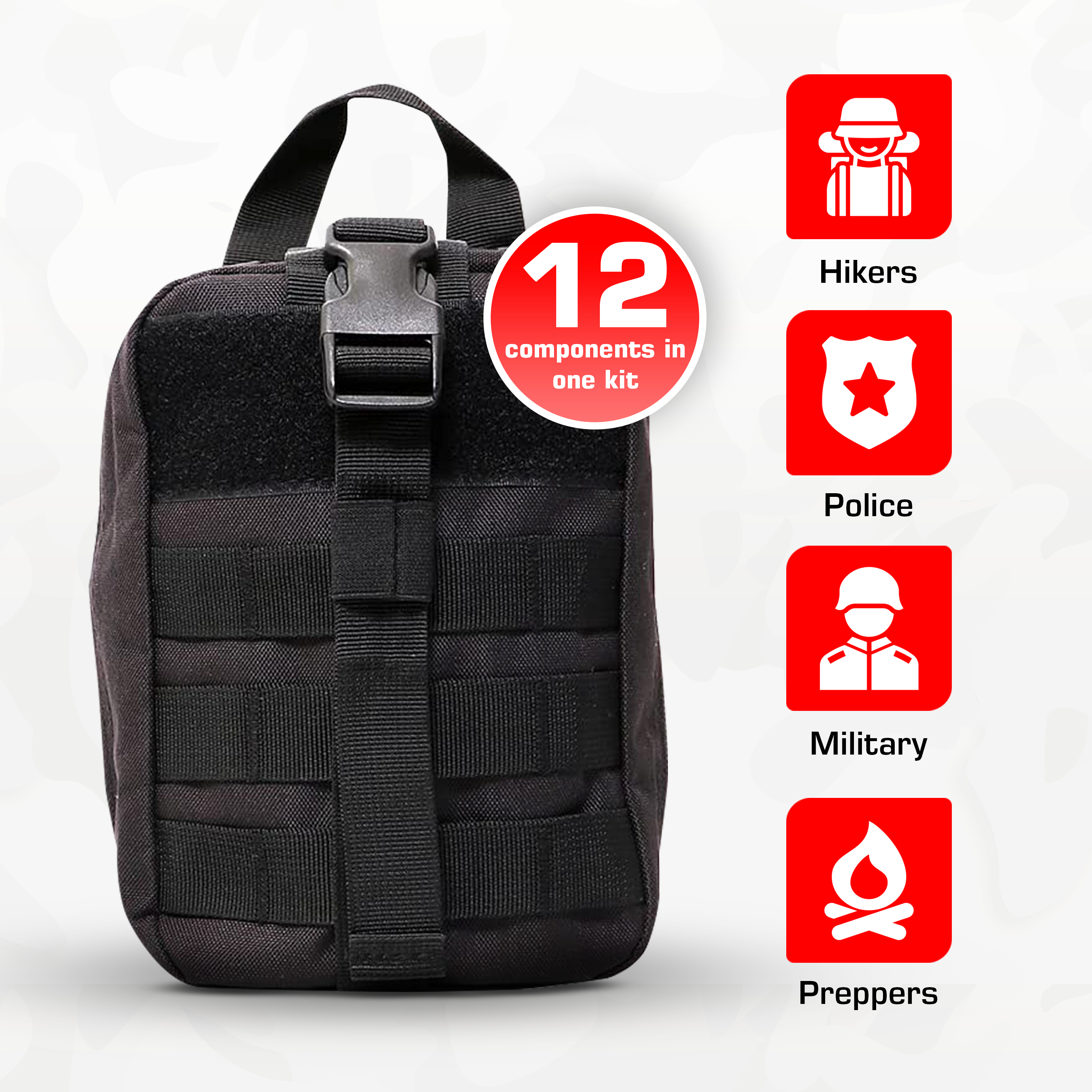 Premium Trauma IFAK Compact Kit with CAT Tourniquet & Chest Seals (SC)