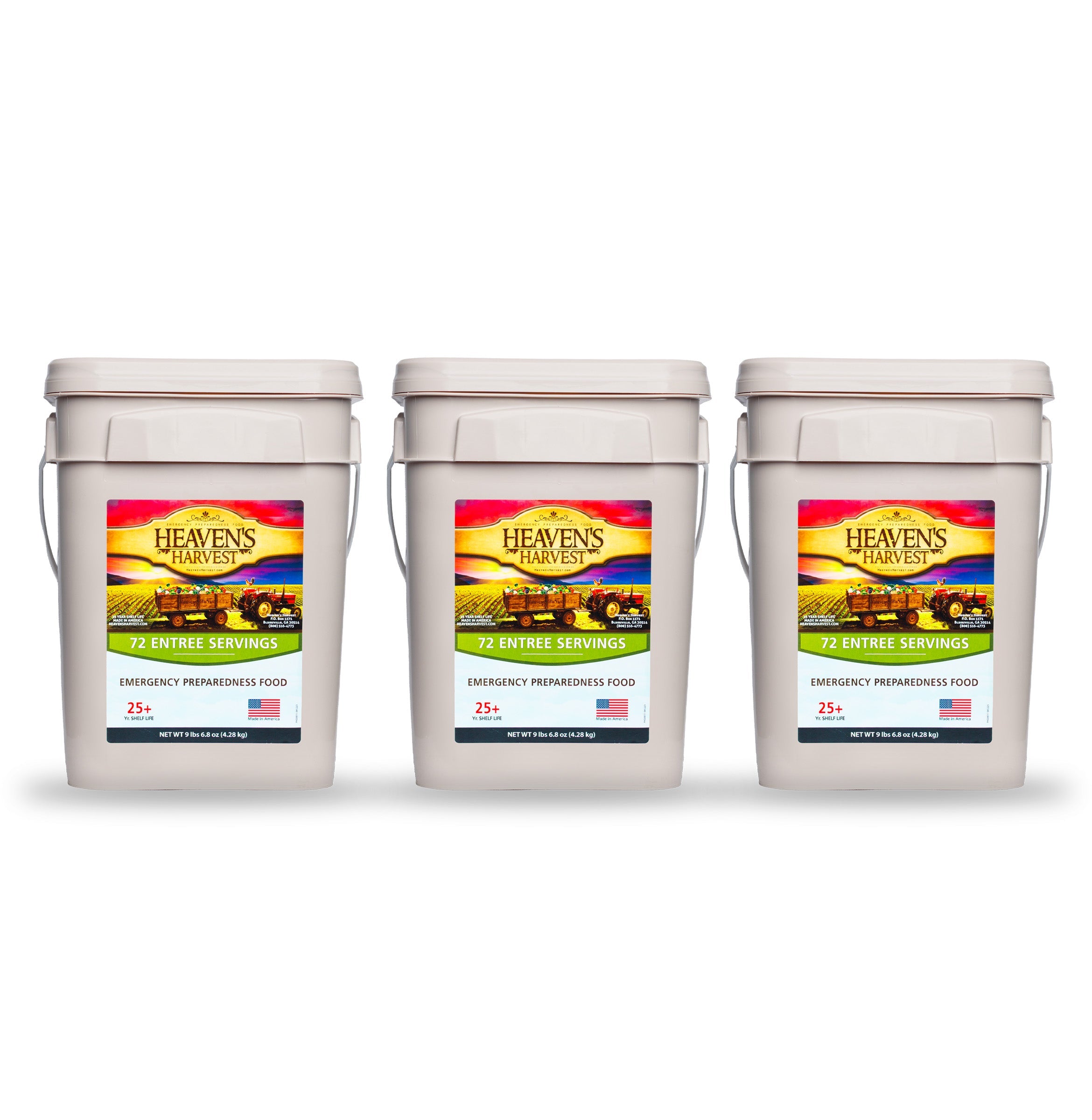 Entree Bucket  - 3 Pack - Emergency Survival Food Kit