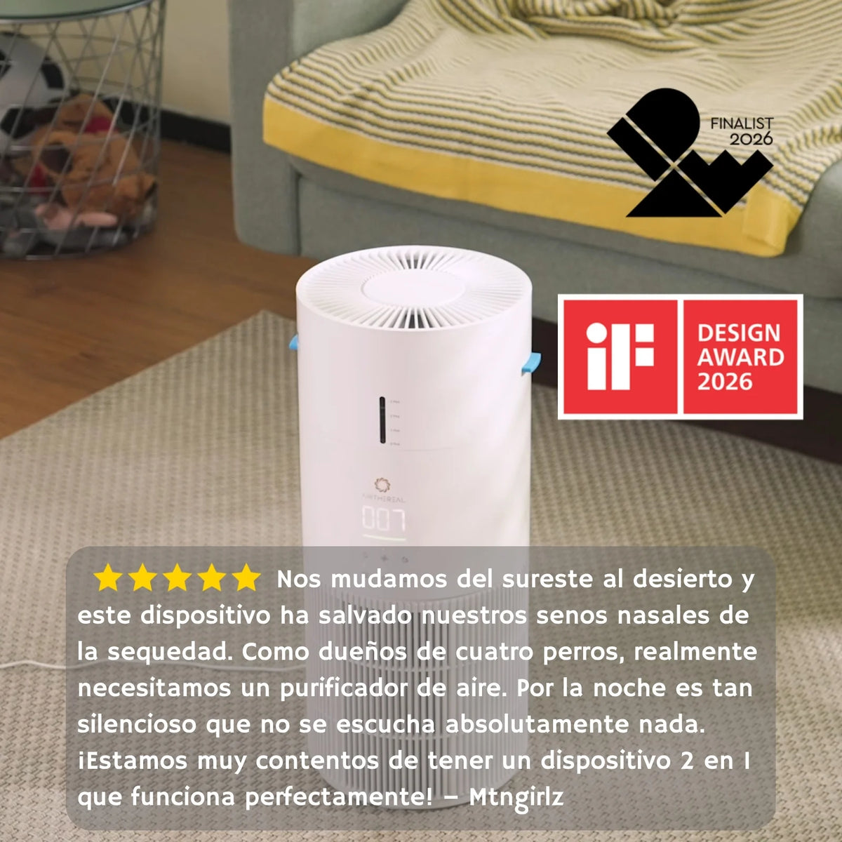 Ethereal Rain AEH300 Air Purifier & Humidifier Combo