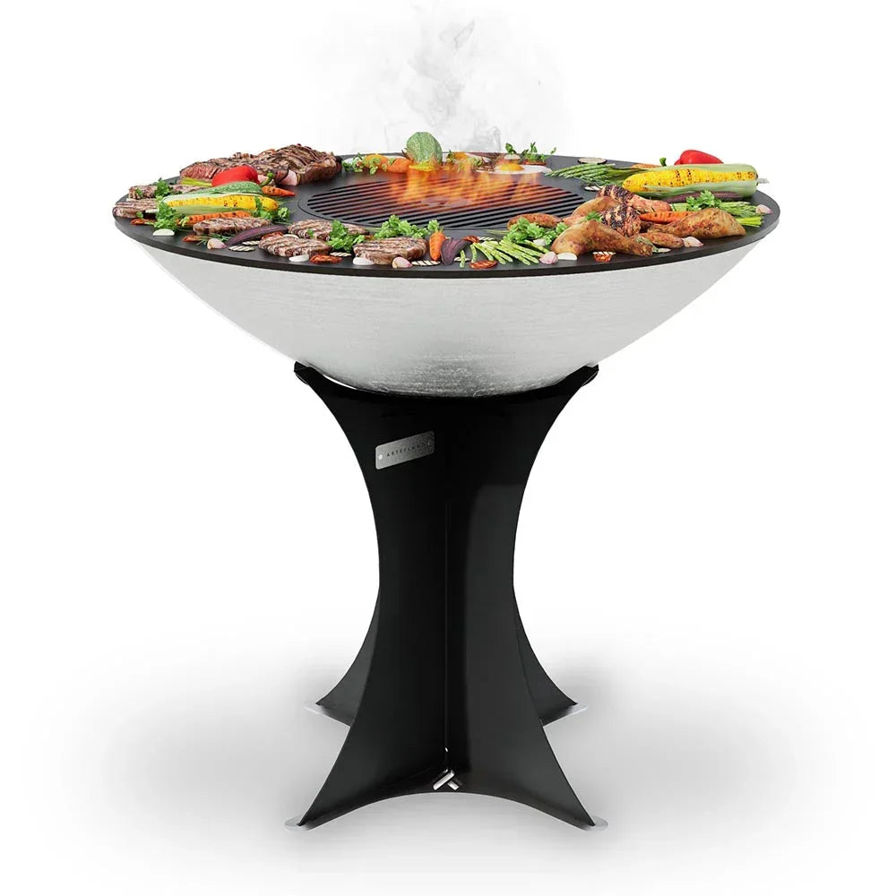 Arteflame 40″ Platinum Series — Stainless Fire Bowl Flat-Top Grill with Euro Base (Stainless or Powder-Coated: Black/Red/Yellow)