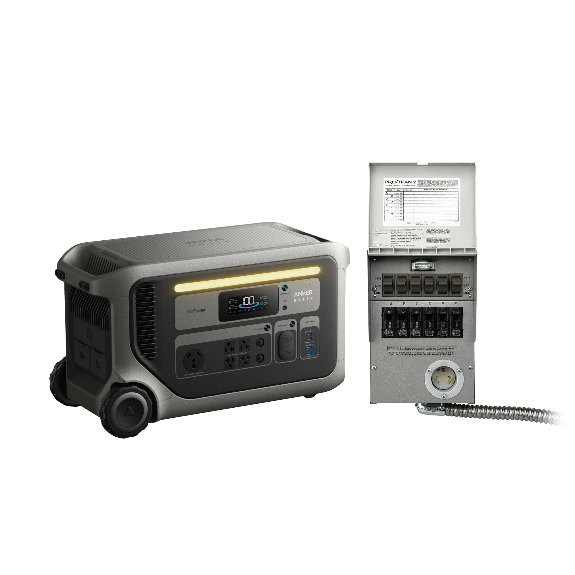 Anker SOLIX F3000 Portable Power Station + Transfer Switch (SC)