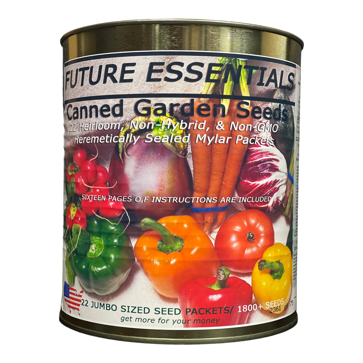 22 Different Heirloom/Non-GMO Canned Vegetable / Garden Seeds for Long Term Storage (SC)