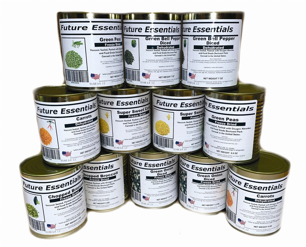 Case (12 Cans) of Future Essentials Freeze Dried Vegetable Variety (SC)