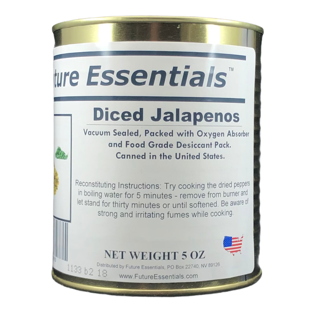 Future Essentials Diced Dehydrated Jalapenos (SC)