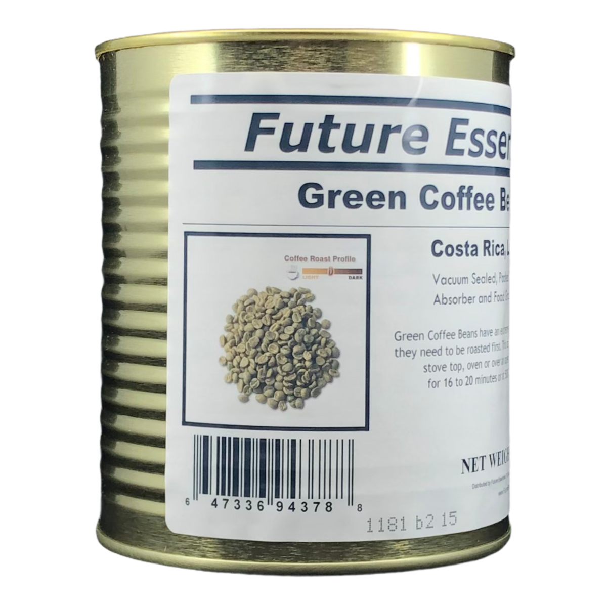 Future Essentials Canned Costa Rican La Palma Green Coffee Beans (SC)