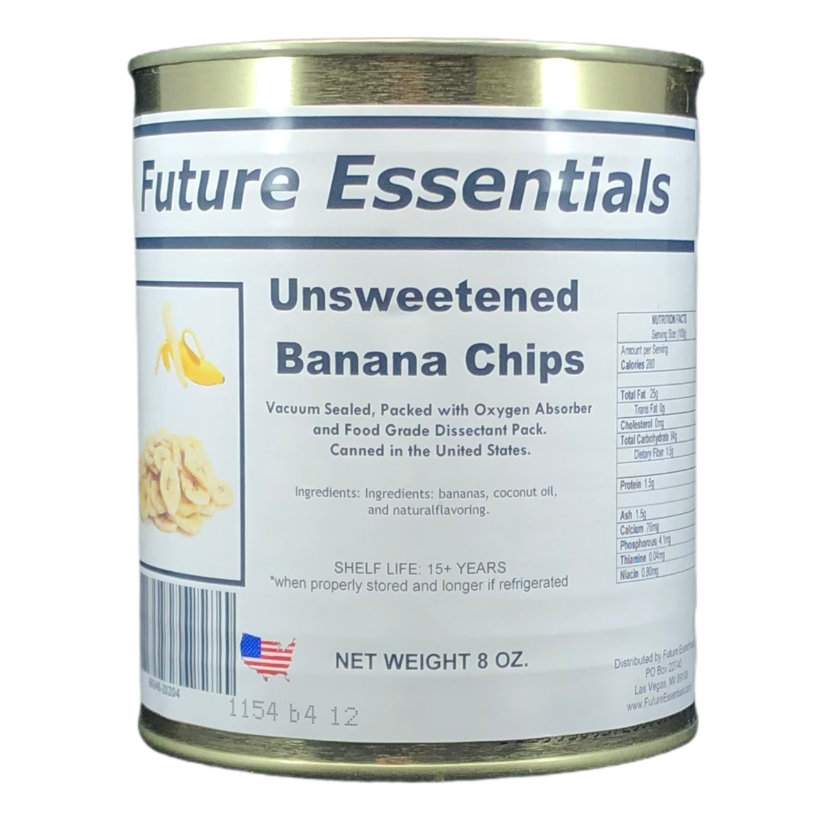 Future Essentials Dehydrated Unsweetened Banana Chips (SC)
