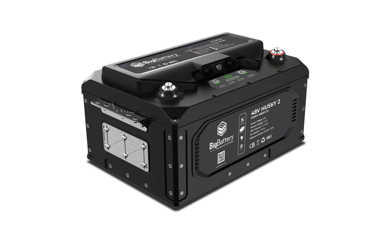 BigBattery 48V HUSKY 2 PWR | 5.12Kwh LiFePO4 – High Power | Golf Cart | UTV | Industrial Battery (SC)