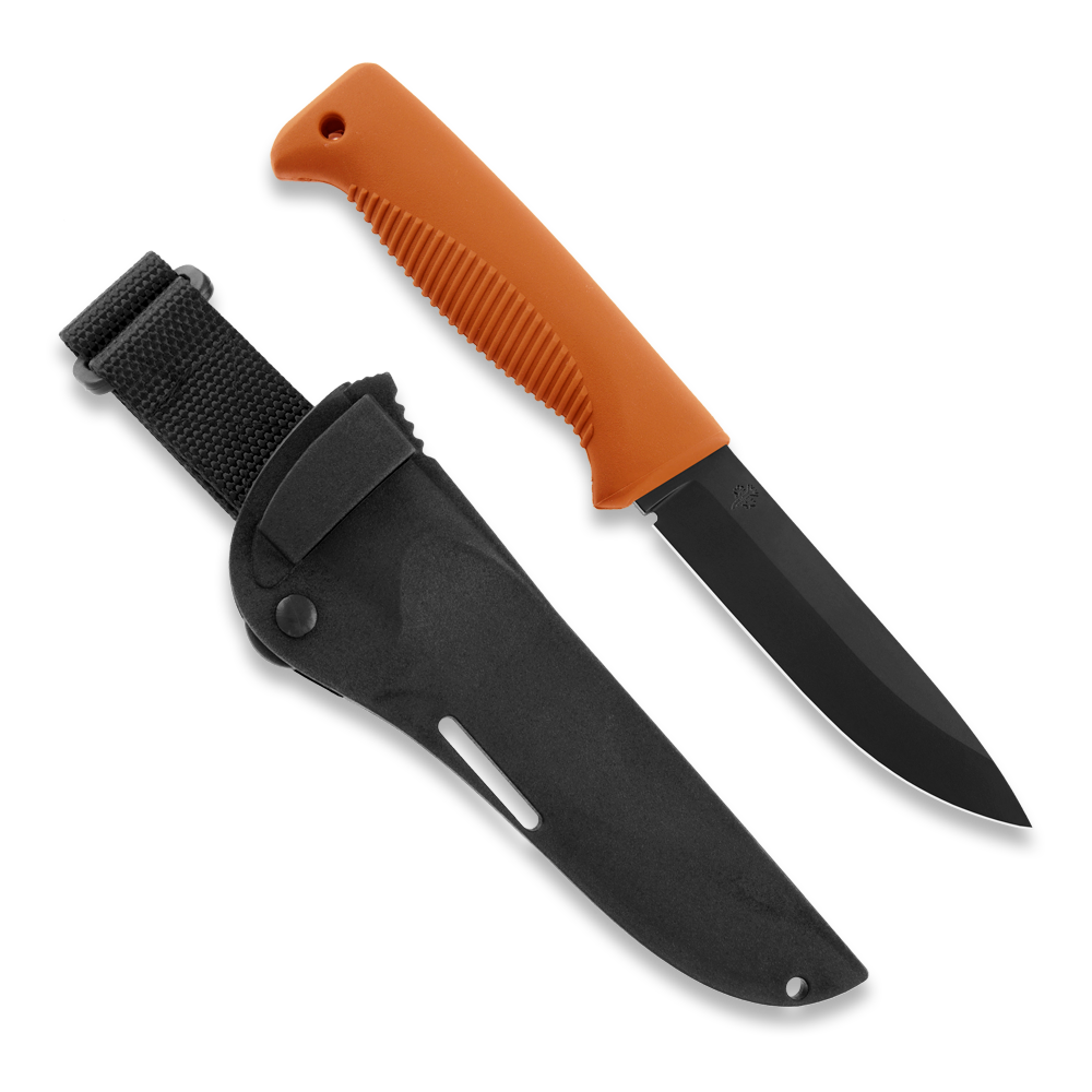Peltonen M07 Ranger Puukko Black Cerakote Orange Handle FJP137 (SC)