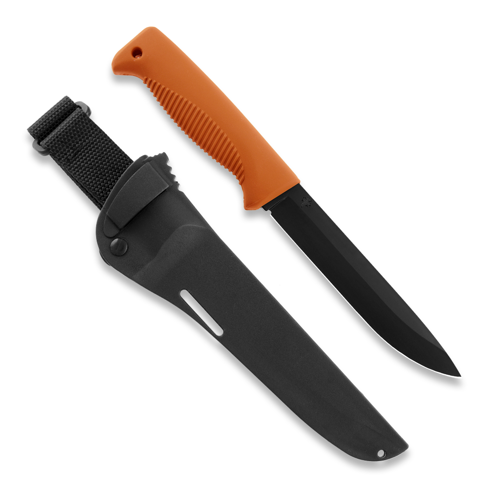 Peltonen M95 Ranger Puukko Black Cerakote Orange Handle FJP140 (SC)