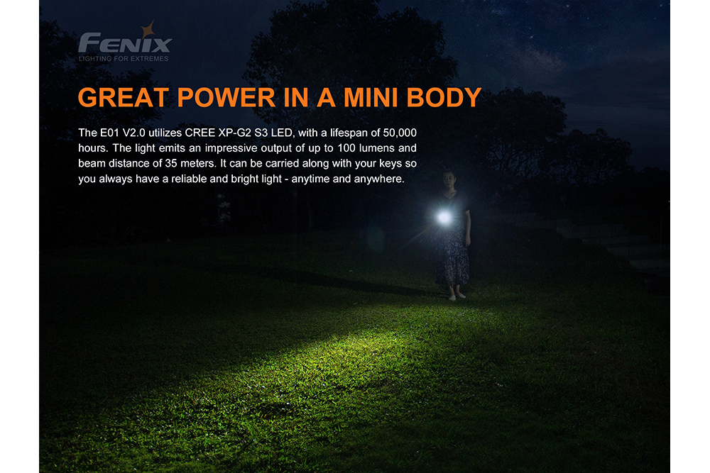 fenix flashlight cree Fenix E01 V2.0 AAA Flashlight Blue