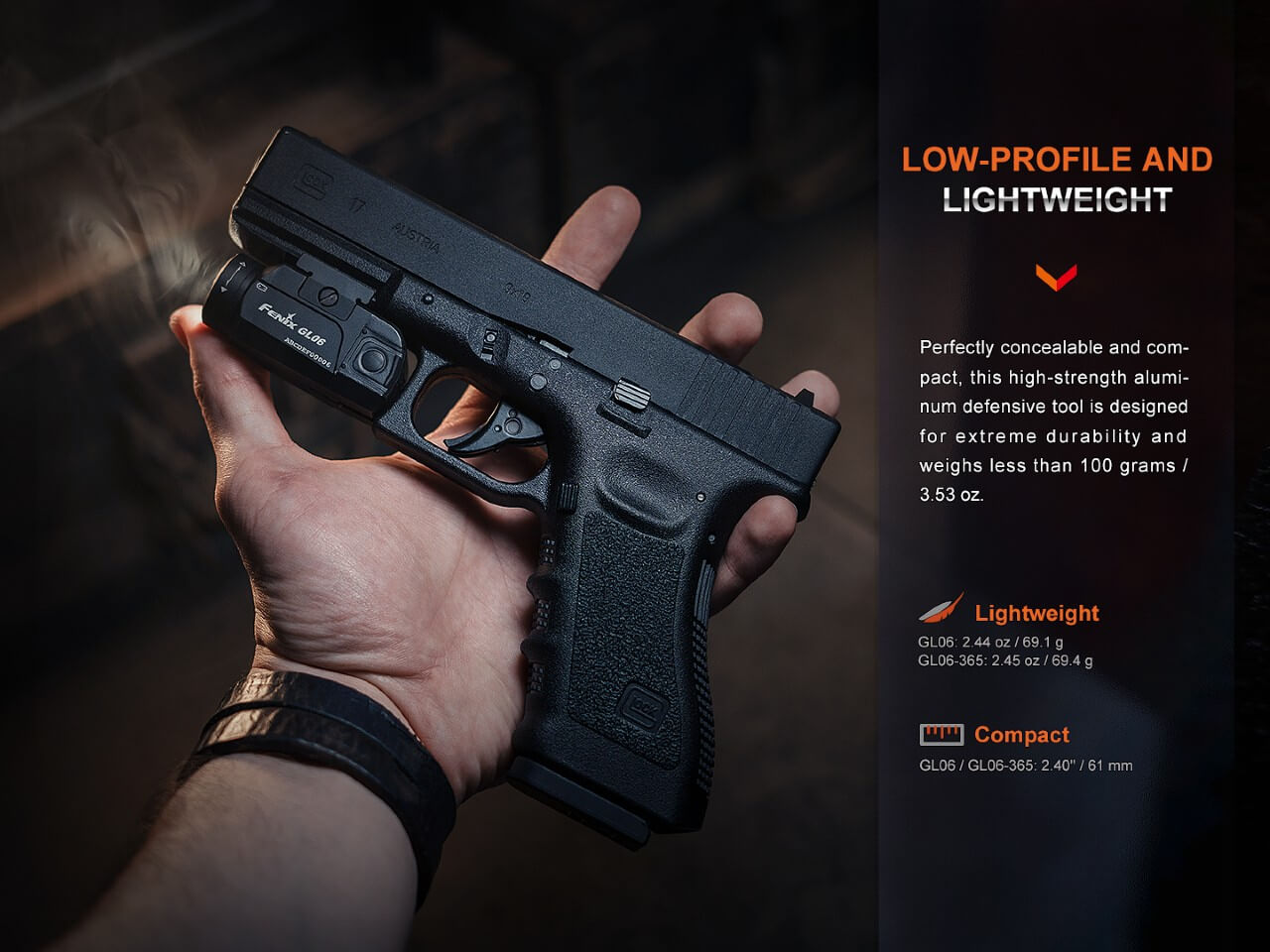 Fenix GL06 Pocket Pistol Tactical LED Light - 600 Lumens (SC)