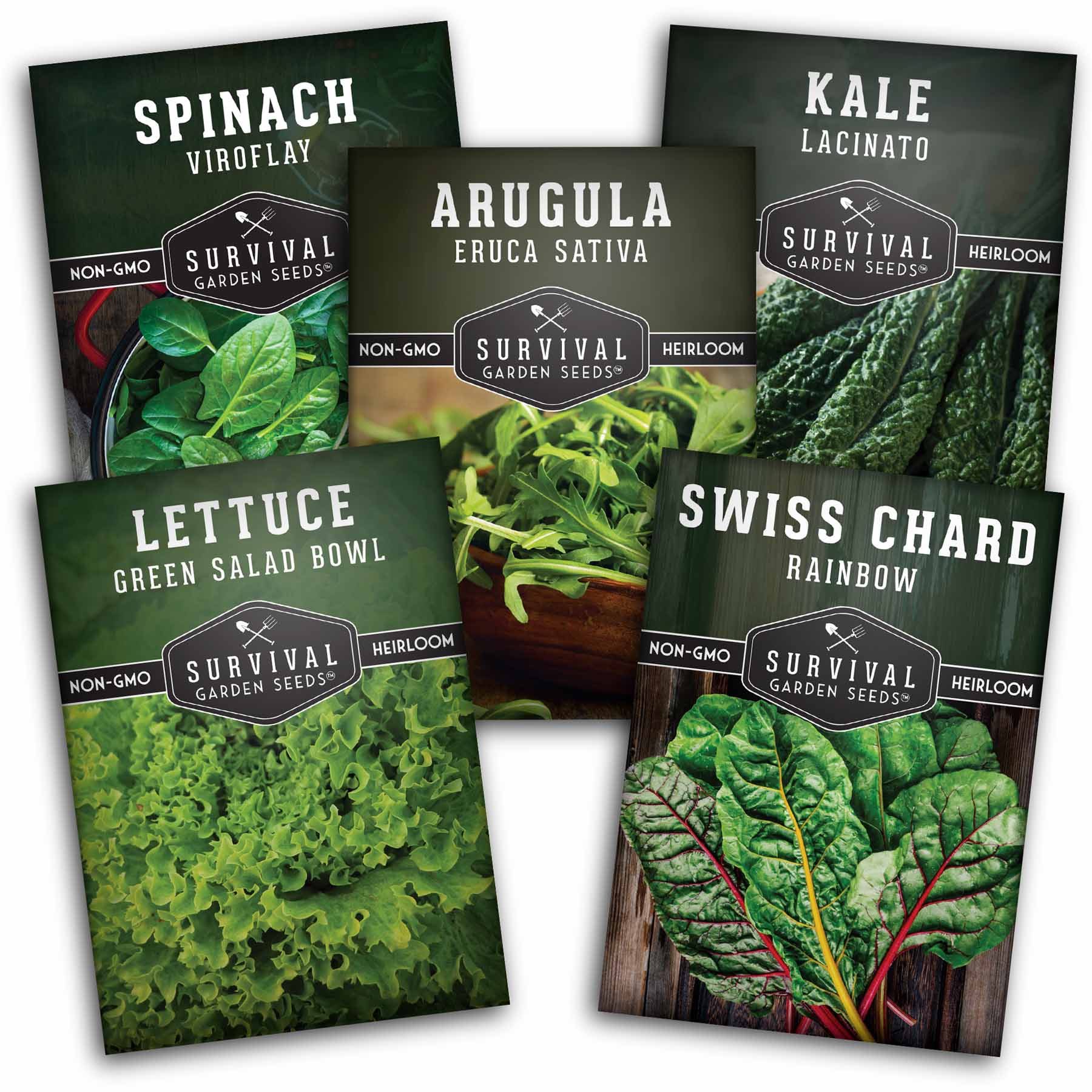 Greens Collection - Spinach, Arugula, Kale, Lettuce & Swiss Chard (SC)