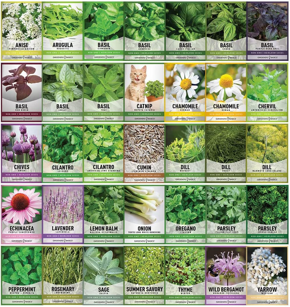 Gardening Gifts 70-Variety Seed Pack: 35 Herb & 35 Flower Seeds Plant Gifts For Sale (SC)
