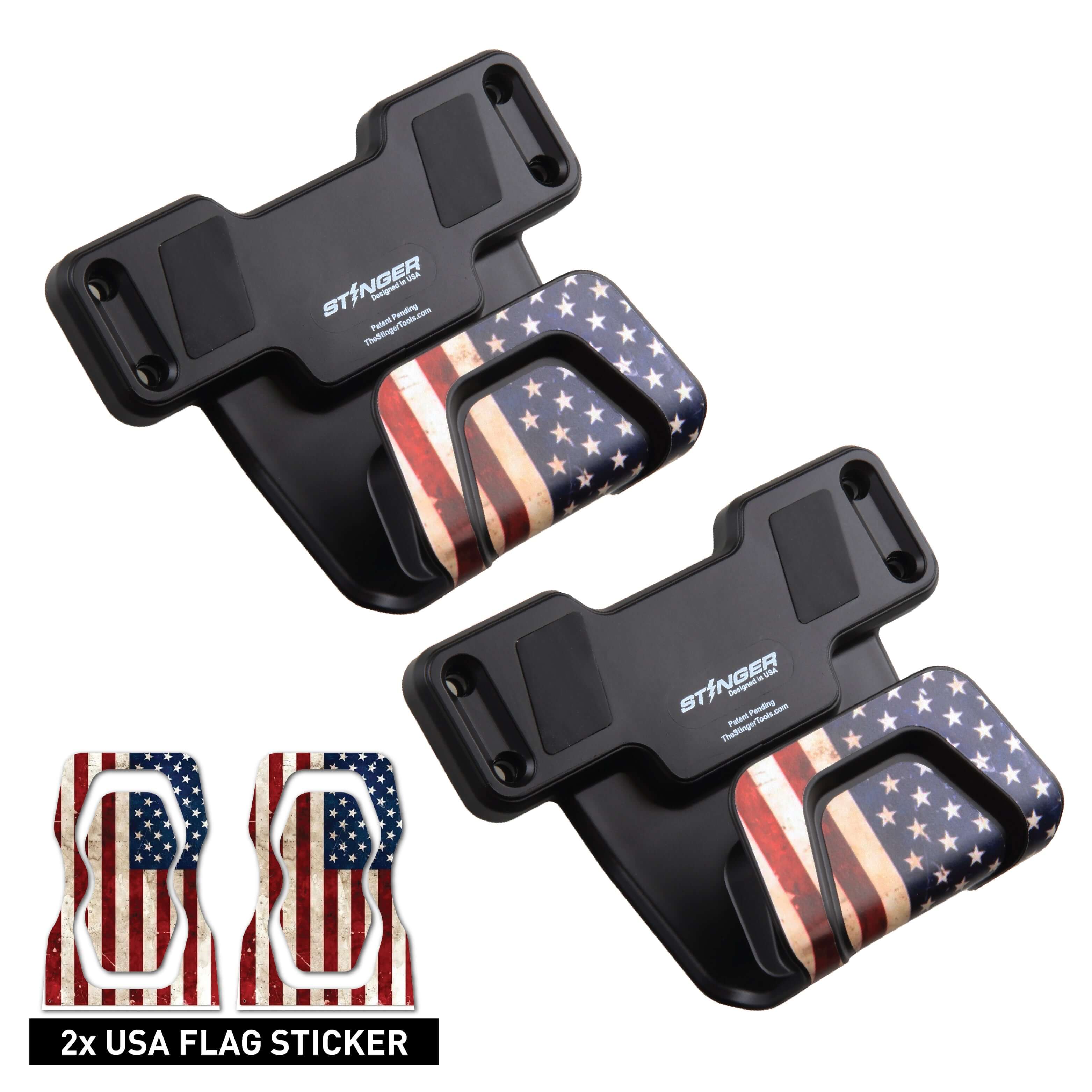 Stinger Magnetic Gun Mount (M1) w/ Safety Trigger Guard Protection (USA Flag 2-Pack) (SC)