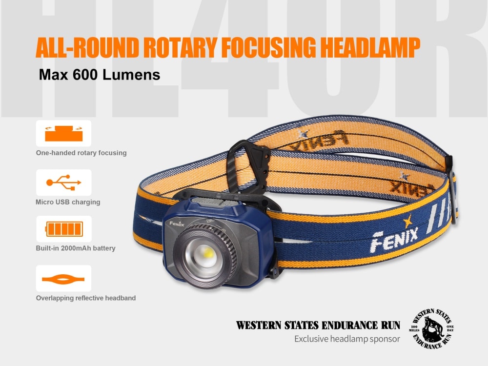 Fenix HL40R Focusable USB Rechargeable LED Headlamp (SC)