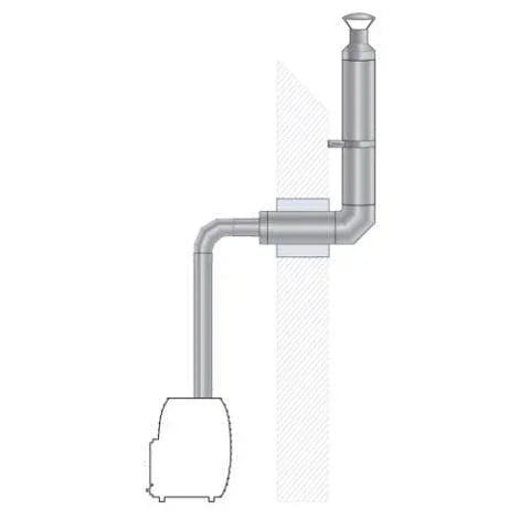 Huum Thru-Wall Chimney Kit Sauna Wood Stove Chimney Set