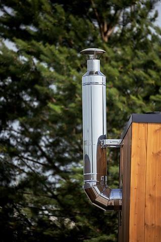 Huum Thru-Wall Chimney Kit Sauna Wood Stove Chimney Set
