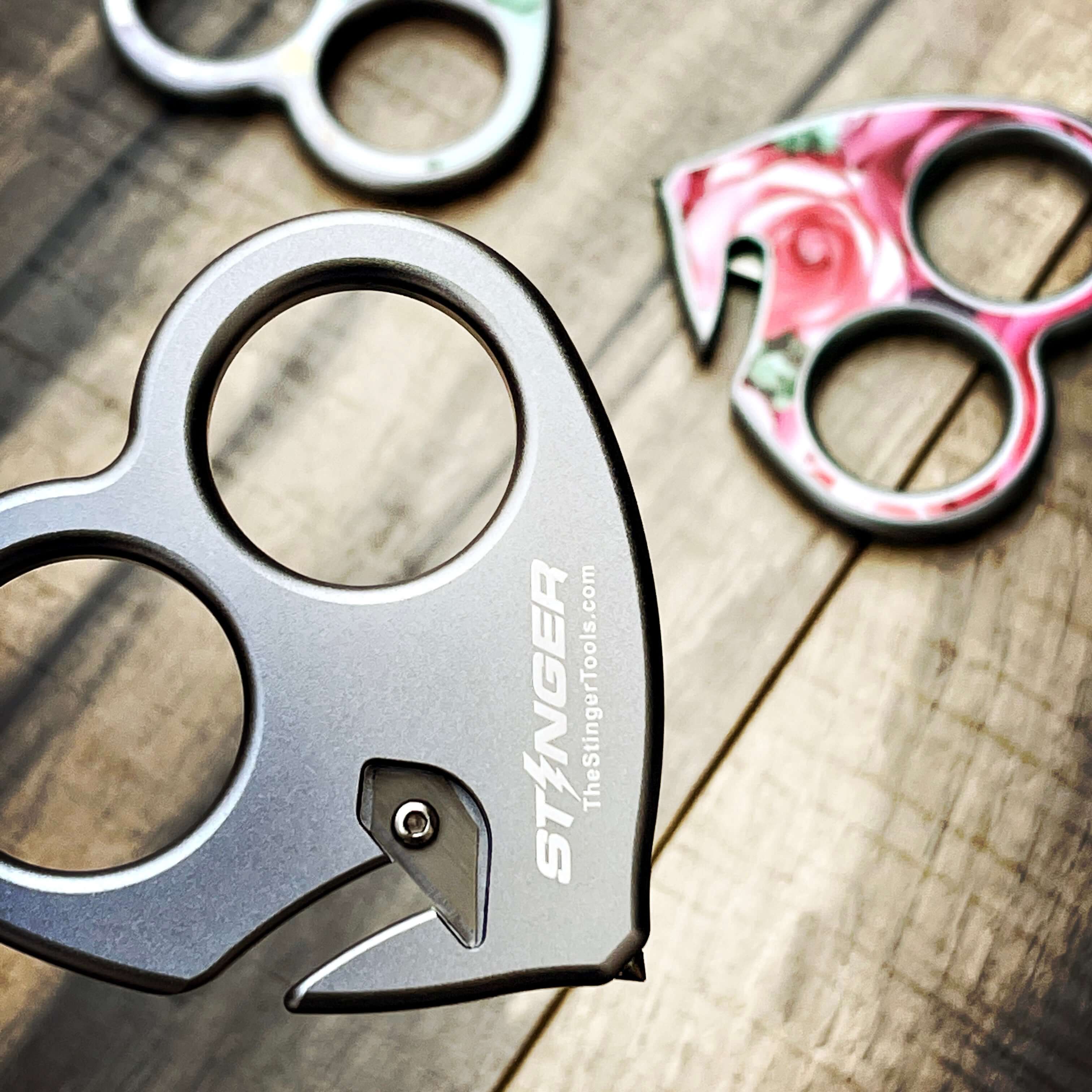 Stinger Sweetheart Self-Defense Keychain,  Mini EDC Emergency Tool, Glass Breaker, Seatbelt Cutter, Car Rearview Mirror Pendant Décor (SC)