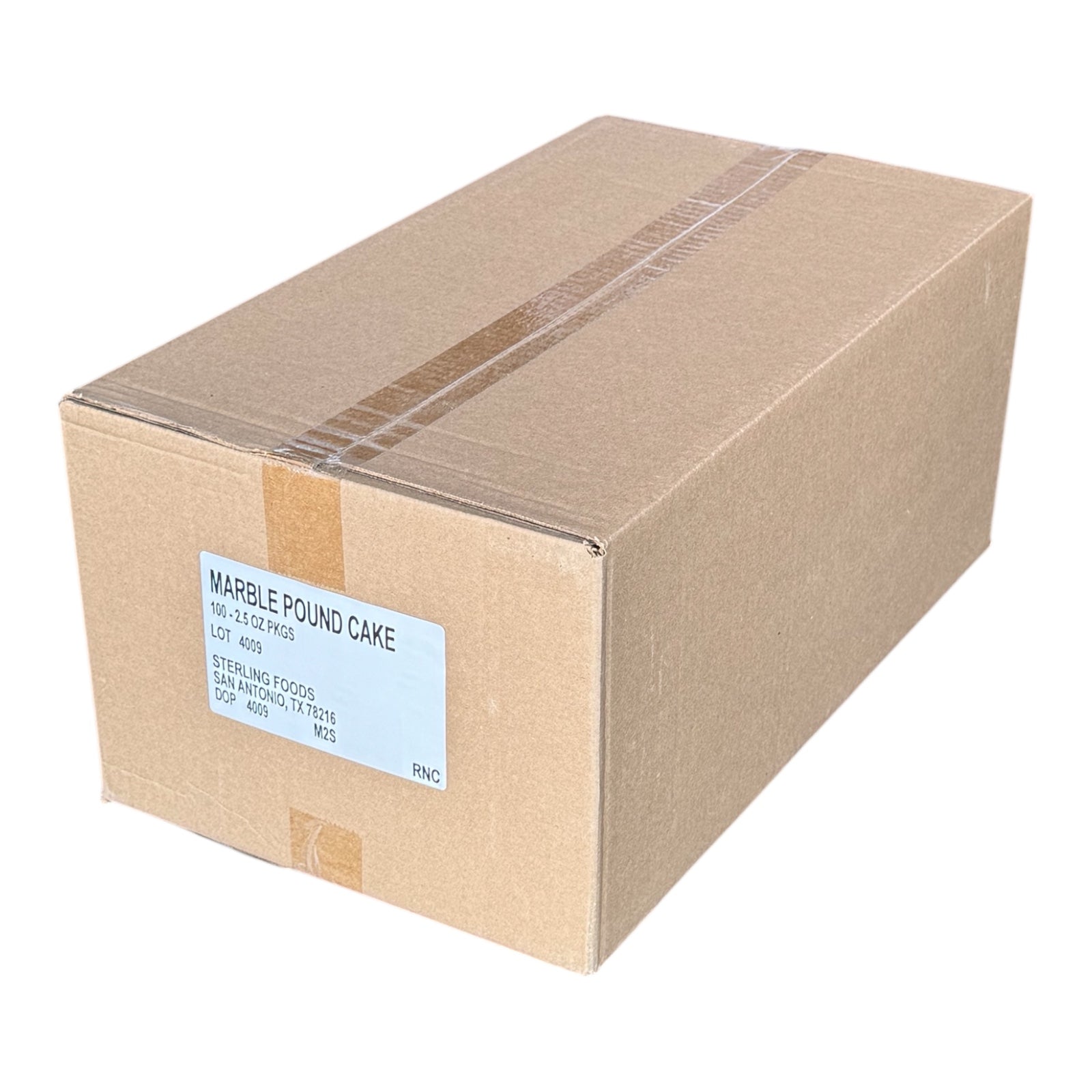 BULK MRE Dessert - 100 packs of Marble Pound Cake (Trans Fat Free) (SC)