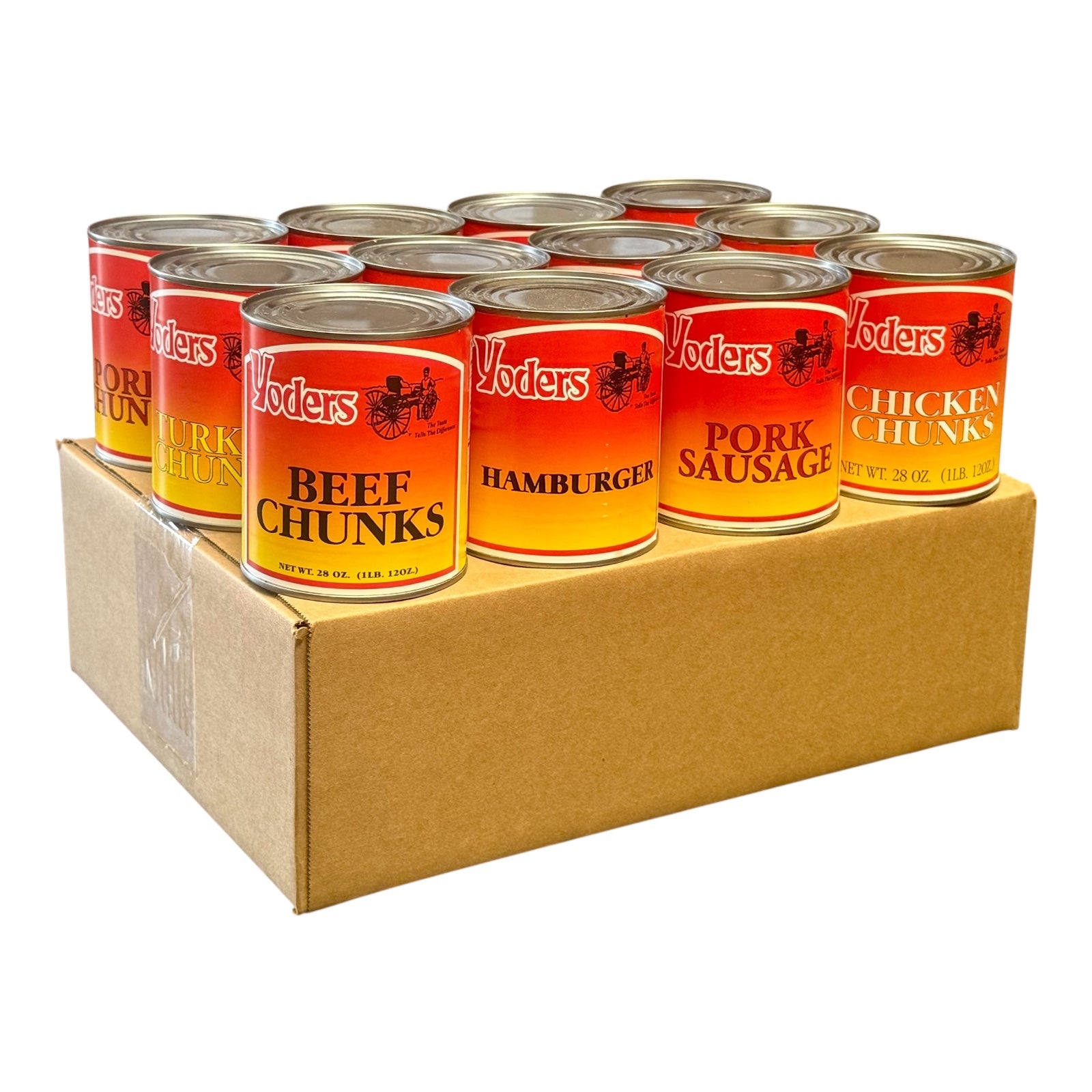 Case (12 Cans) Variety Pack of Yoder's Fresh Canned Meats