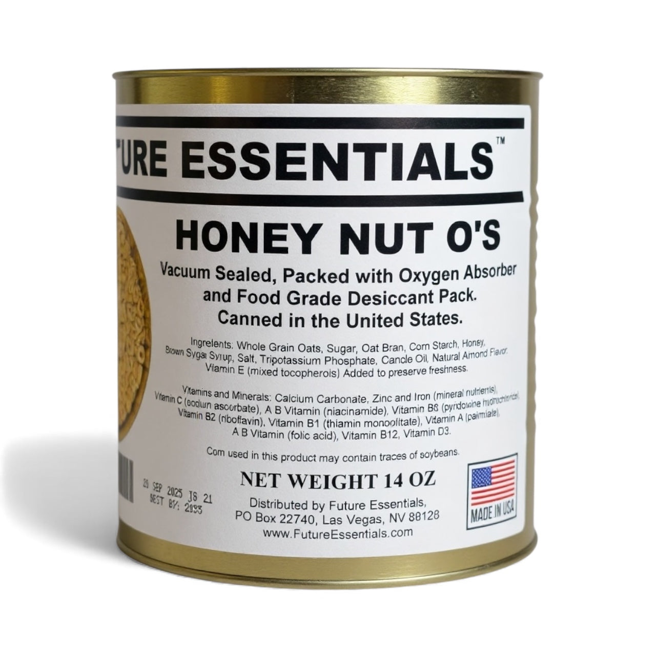 Future Essentials Honey Nut O's Cereal, #10 Can