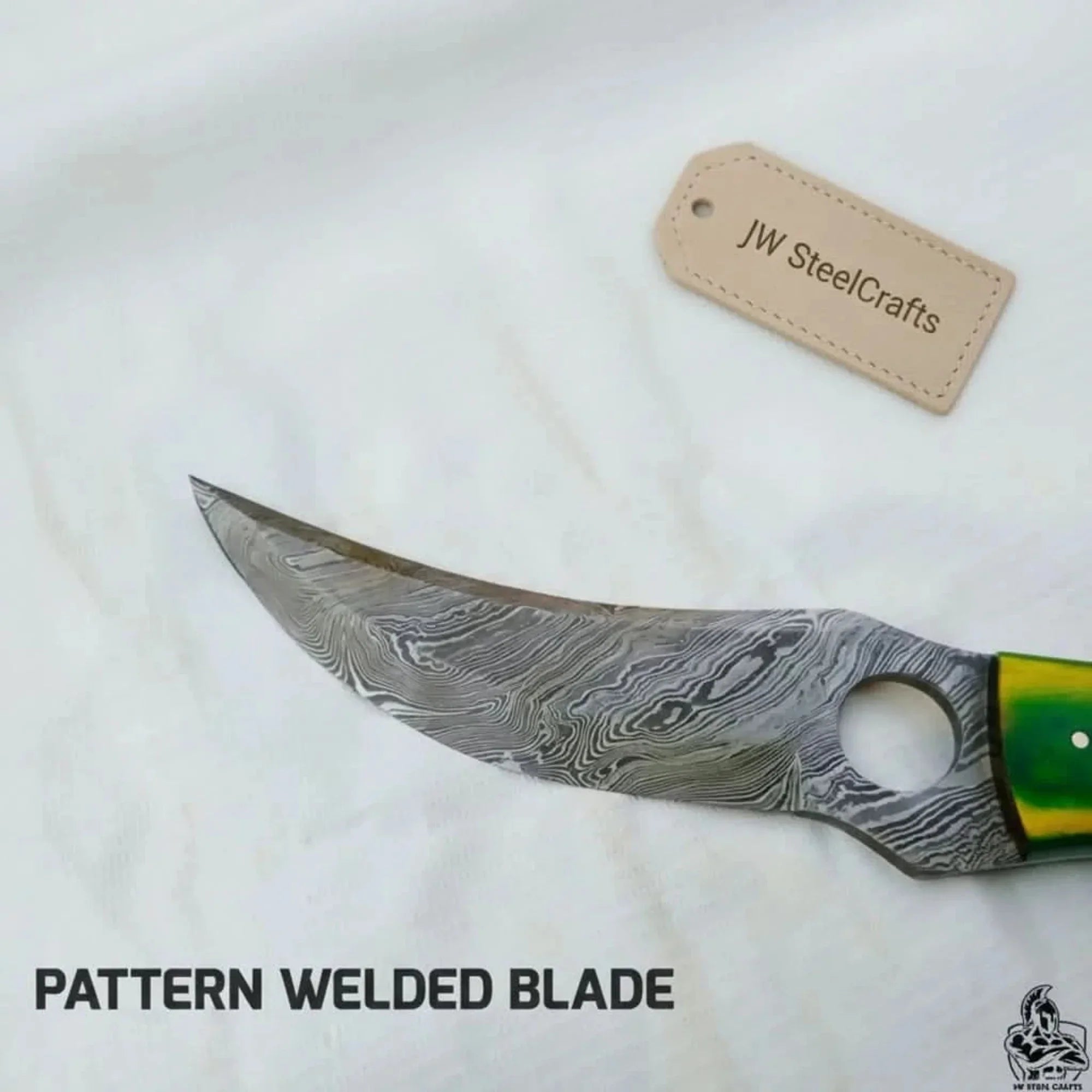 Damascus Hunting Knife 8.5” Fixed Blade