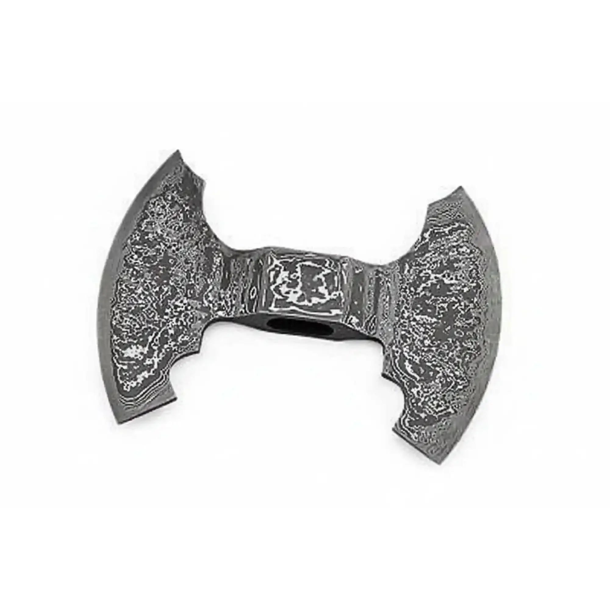 Gravemoor Damascus Double Axe 8" Handmade Viking Style Twin Edge Head