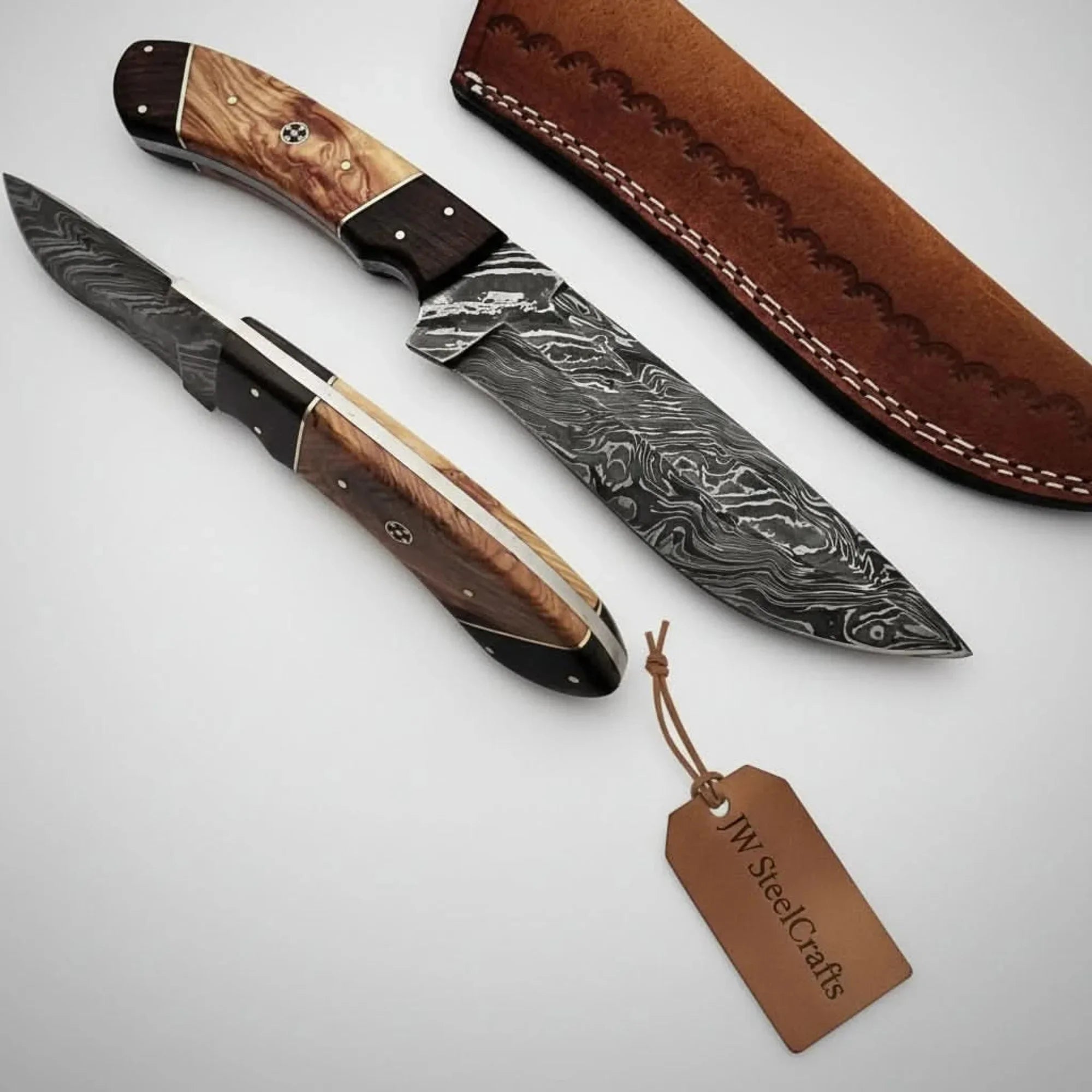 Handmade Bush-craft Knife Damascus Steel
