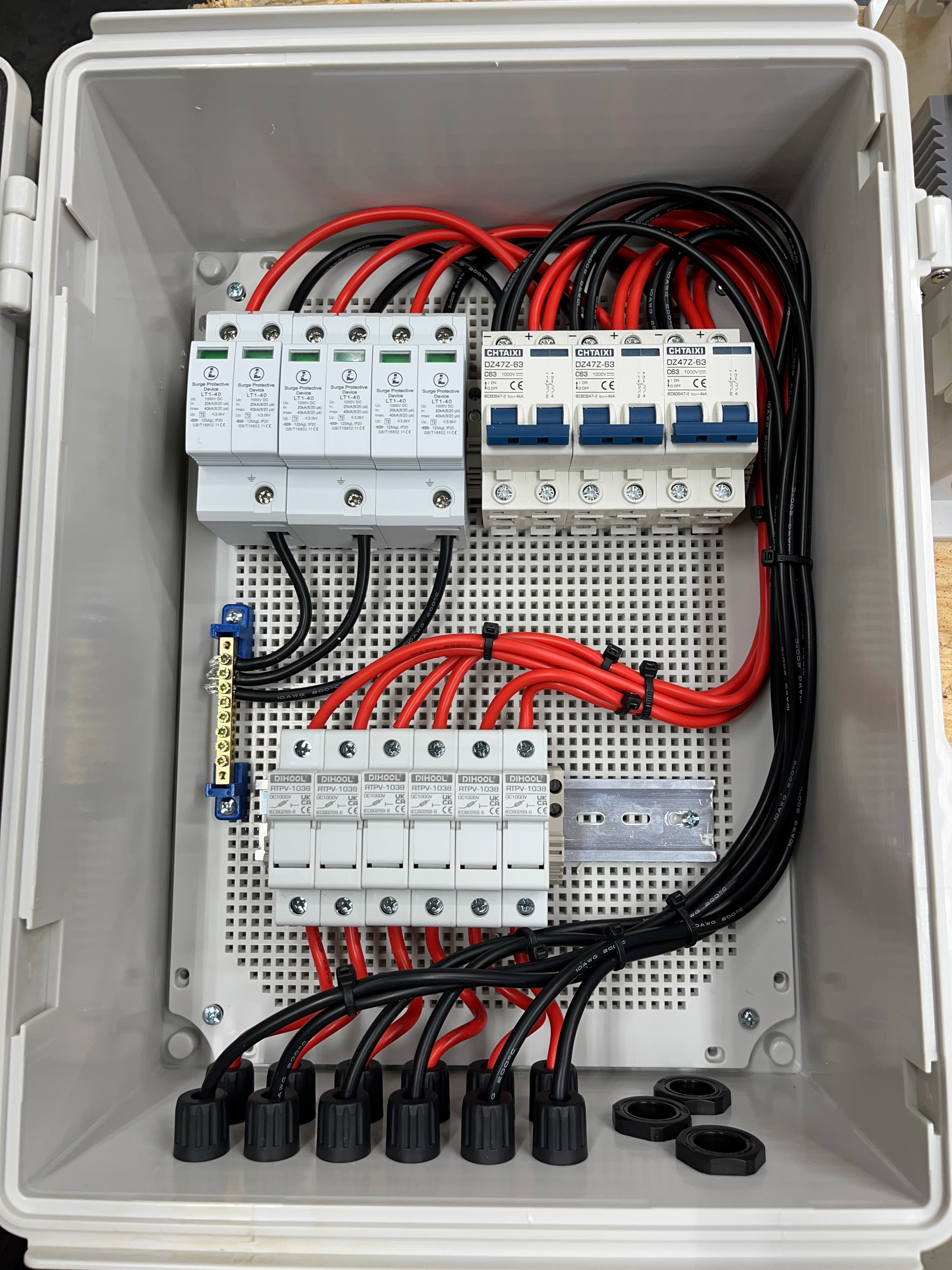 Combiner Box - 6 String Input - 3 Circuits Output - Built for Sol-Ark 15K Installations