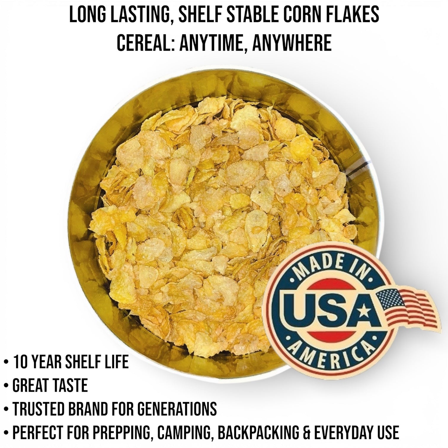 Future Essentials Corn Flakes Cereal. #2.5 Can