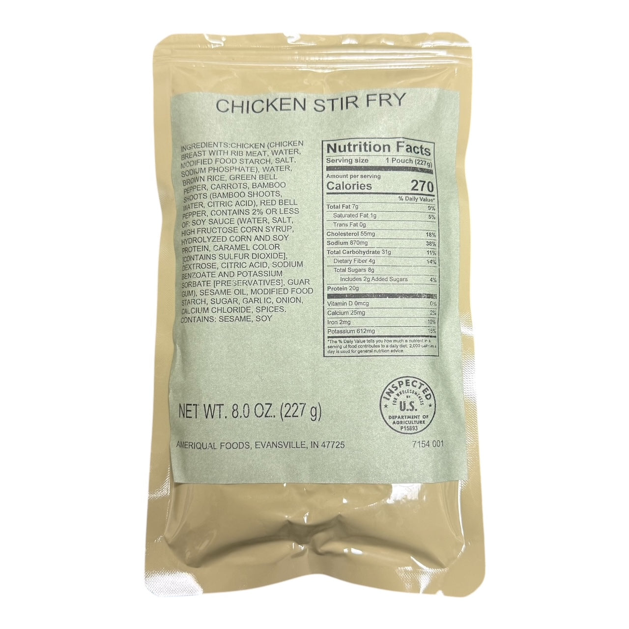 MRE Entree - Chicken Stir Fry (SC)
