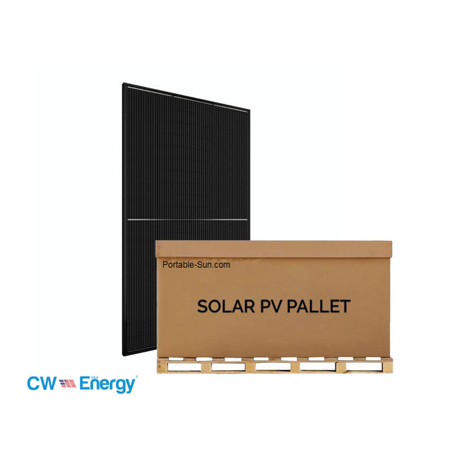 CW Energy 16.5kW Pallet - 550W Bifacial Solar Panels | Up to 715W Bifacial Gain| CWT550-144PMB10 | Full Pallet (31) (Black) (SC)