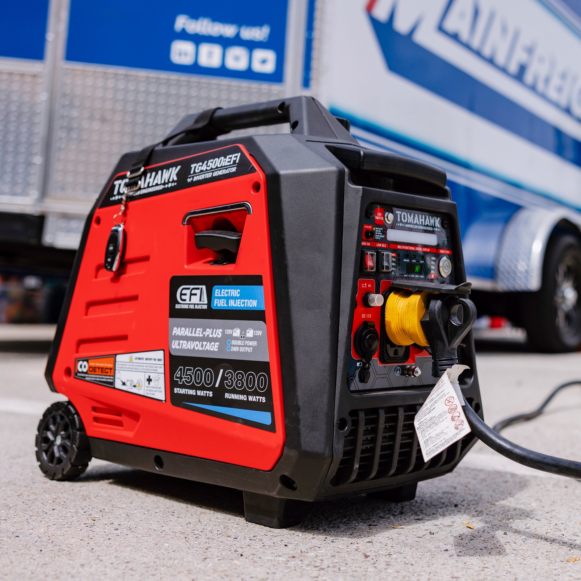 4500 Watt Inverter Generator Electronic Fuel Injection EFI Super Quiet Portable Gas Power Professional Use (SC)
