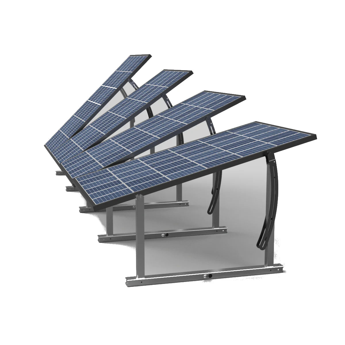 IntegraRack IR-45ASA Solar Panel Ground Mount | 15-45 Degree Adjustable Angle | Aircraft Grade Aluminum (SC)