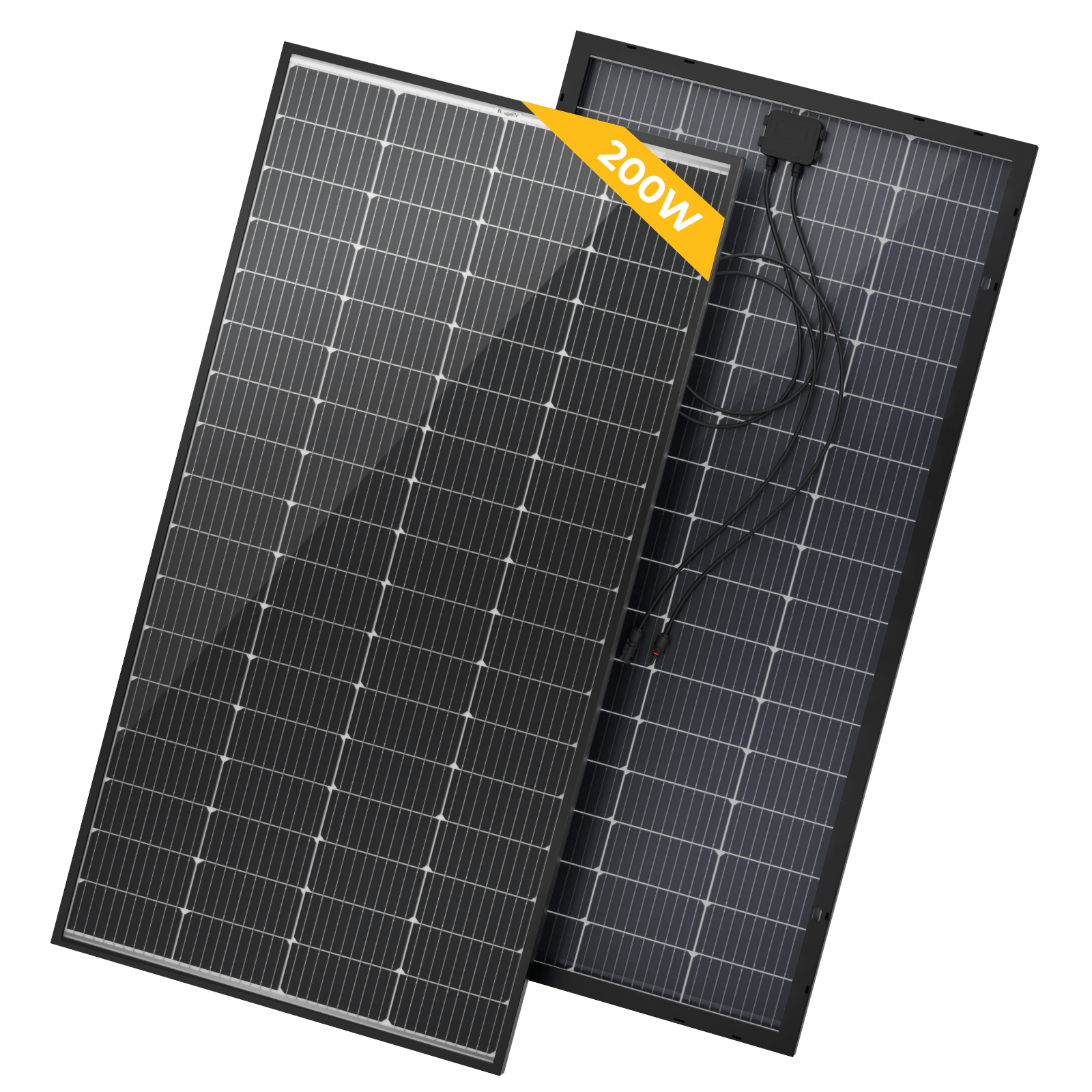 BougeRV 200 Watt Rigid Bifacial 10BB Mono Solar Panel (SC)